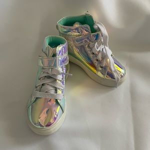 Metallic Toddler Shoes - Size 8 Never worn